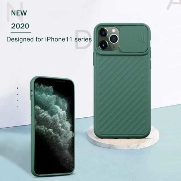 iPhone 11 Pro Max Stöttåligt Skal Inbyggd Kamerskydd CamShield Grön