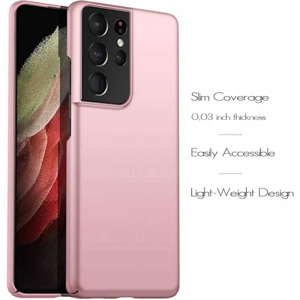 Samsung S21 Ultra Tunt Lätt Mobilskal Basic V2 Rosenguld Rosa guld