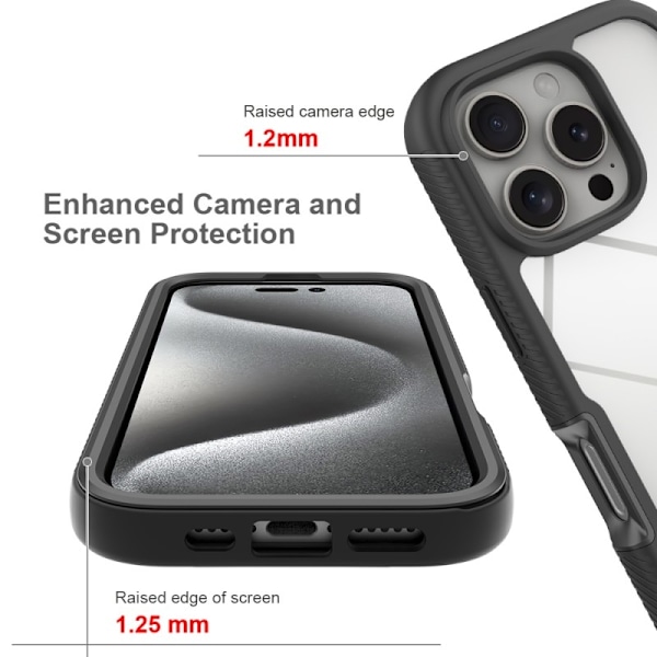 iPhone 16 Pro Heltäckande Premium 3D Skal 3in1 ThreeSixty