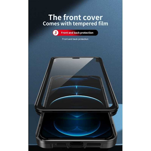 iPhone 12 Pro Max Kattava Premium 3D -suojus ThreeSixty CamShield Black