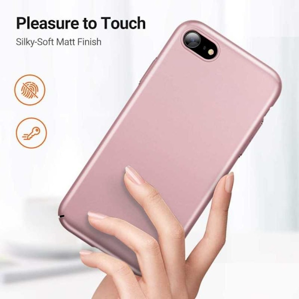 iPhone 7 / 8 / SE(2020 & 2022) Ultraohut kumipinnoitettu Cover Basic V2 Pink gold