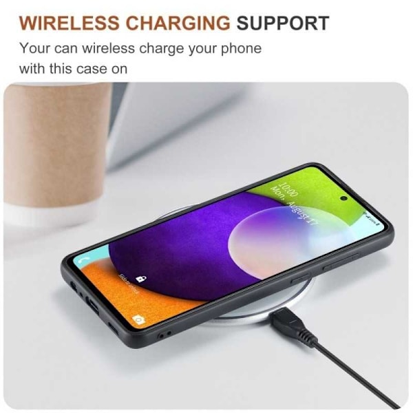8-FACK Samsung A52/A52s 4G/5G Stöttåligt Skal med Magnetisk Korthållare DG.MING Detach Svart