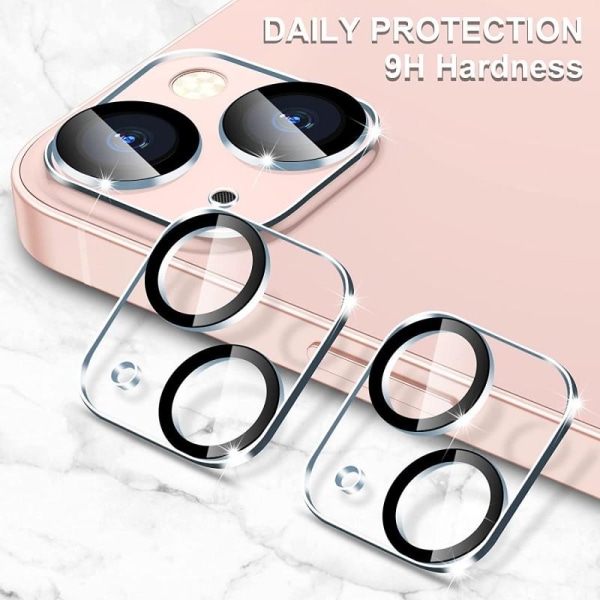 2-PACK iPhone 15 / 15 Plus beskyttelse Linsebeskyttelse Kamerabe Transparent