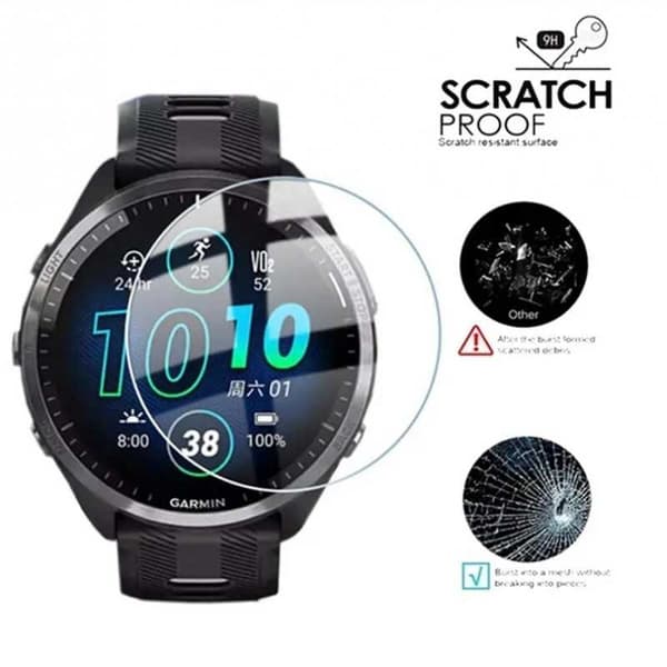 Karkaistu lasi 0,2 mm 9H Garmin Forerunner 265s Transparent