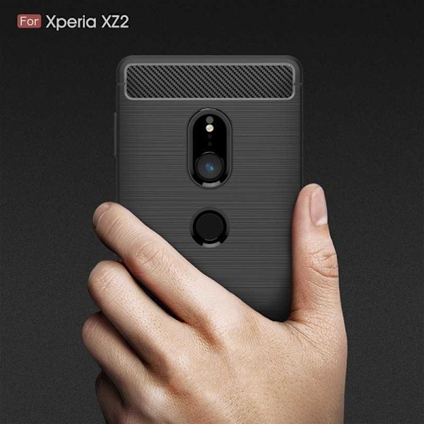 Xperia XZ2 iskunkestävä iskunvaimennin SlimCarbon Svart