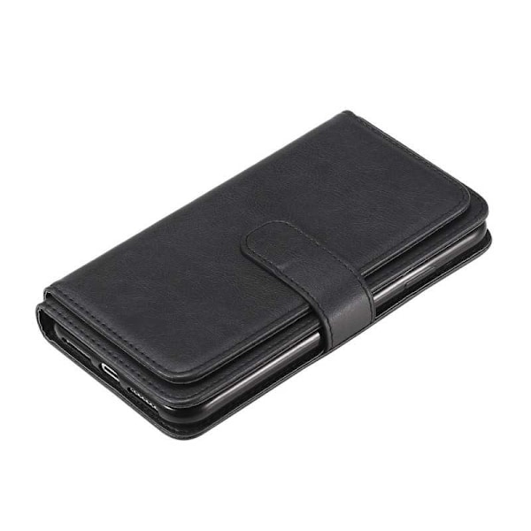 iPhone XS Max Praktisk Plånboksfodral med 11-Fack Array V2 Svart