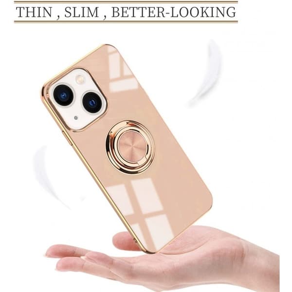 iPhone 15 Elegant og støtsikker veske med ringholder Flawless Mörkgrön