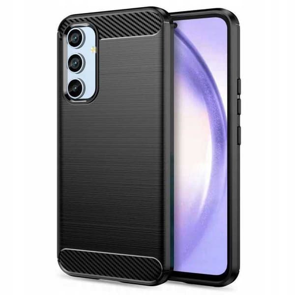 Samsung A54 5G iskunkestävä SlimCarbon kotelo Black