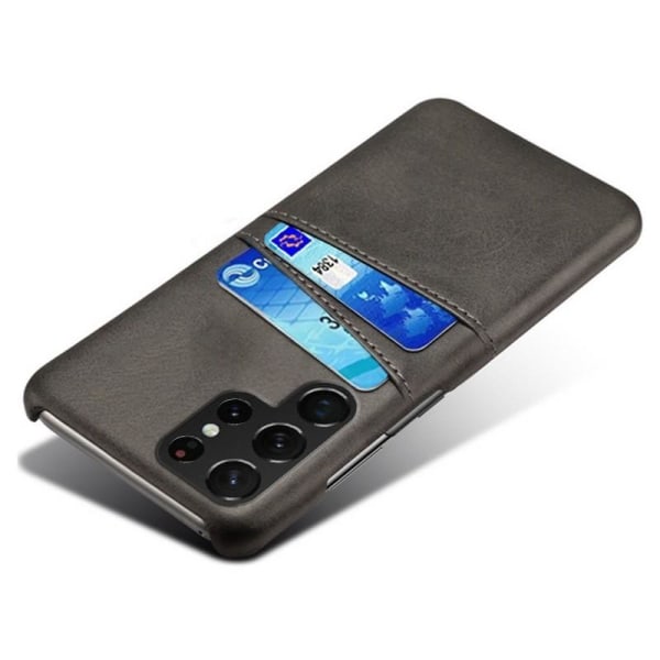 Samsung S23 Ultra støtdempende mobildekselkortholder Retro V2 Black