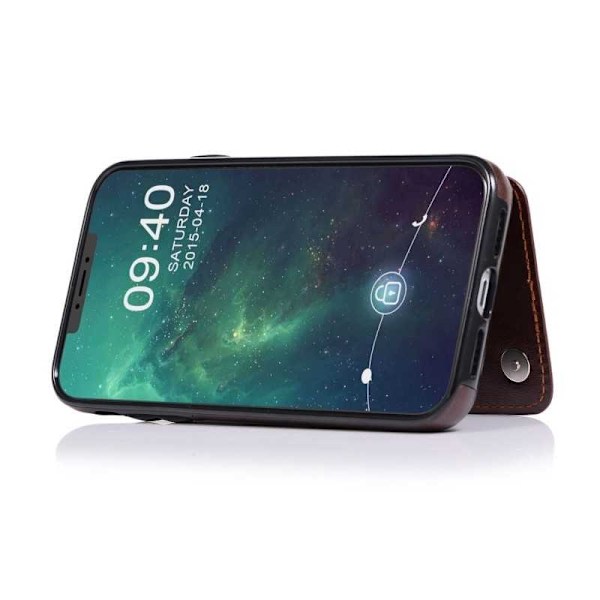 iPhone 11 Iskunkestävä kotelo, 3-taskuinen Flippr V2 -korttipidike Black