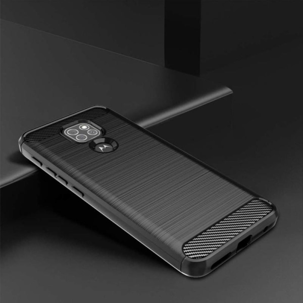 Motorola Moto E7 Plus Stöttåligt Skal SlimCarbon Svart