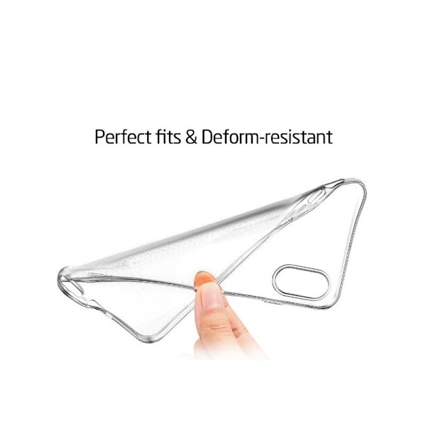 iPhone XS Stöttåligt Genomskinligt Skal Simple Transparent