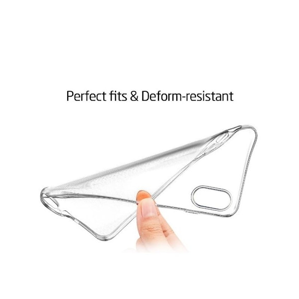yksinkertainen iPhone XS -iskuja vaimentava silikonikotelo Transparent