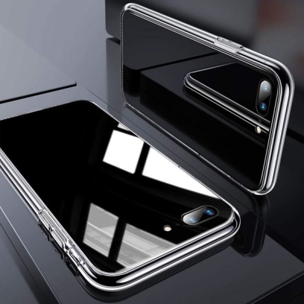 iPhone SE (2020 & 2022) stødabsorberende skal 9H hærdet glas bag Transparent