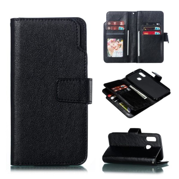 Samsung A20e praktisk lommebokveske med 12-Pocket Array V4 Black
