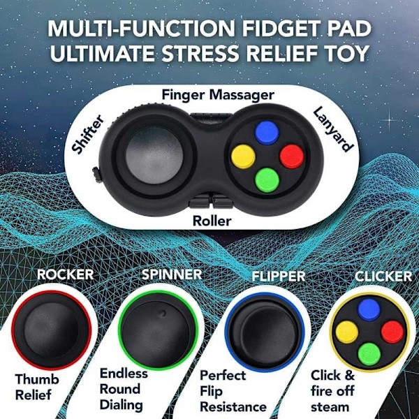 Lugnande Fidget Toy Kontroll Svart