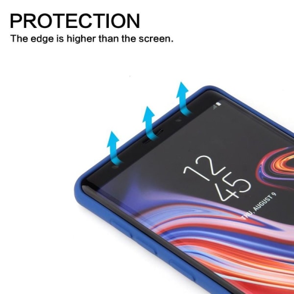 Samsung Note 9 gummibelagt mat sort silikonecover Svart