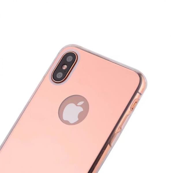 iPhone XS Elegant Stötdämpande Spegelskal TPU Guld