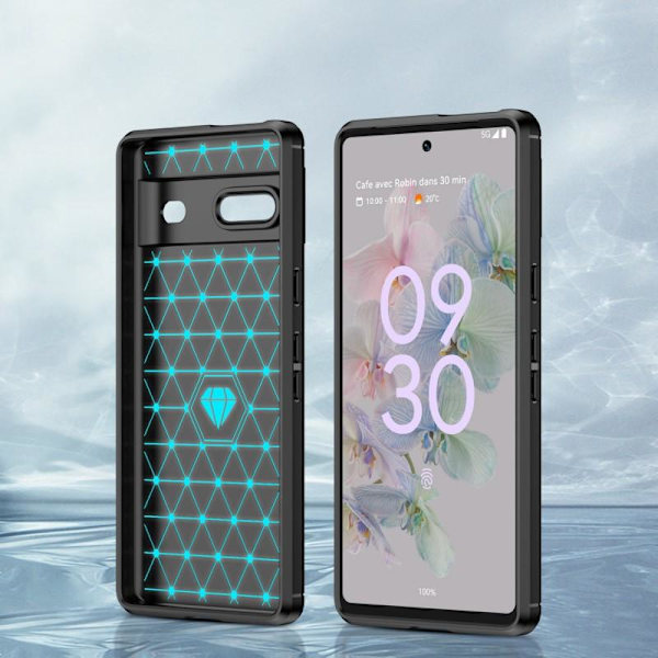 Google Pixel 7a Shockproof Shell SlimCarbon Black