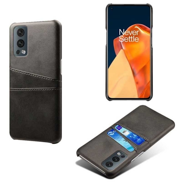 OnePlus Nord 2 5G Skal Korthållare Retro V2 Svart