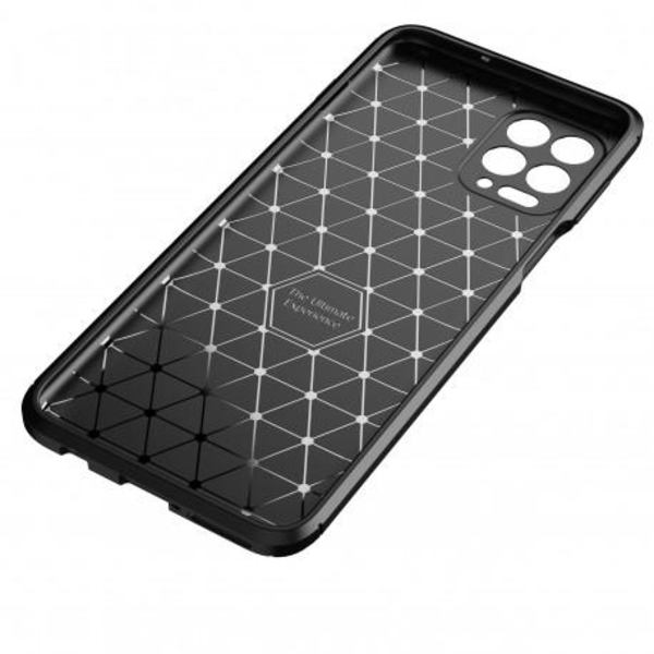 Motorola Moto G100 Stöttåligt Skal FullCarbon V4 Svart