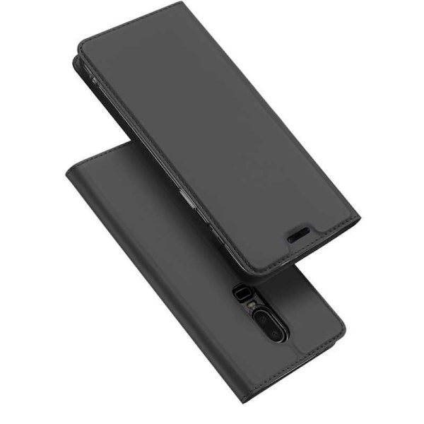 OnePlus 6 Flip Case Smooth -korttipaikka Svart