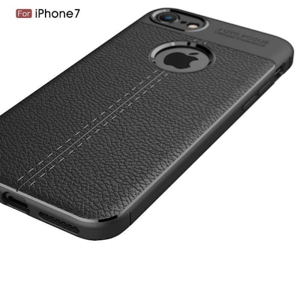 iPhone 7 Iskunkestävä ja iskuja vaimentava nahkatakki Svart