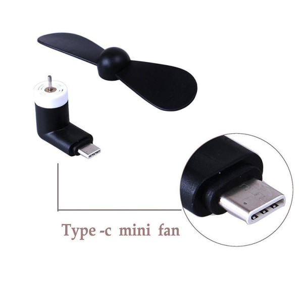 USB-C tuuletin - musta Black