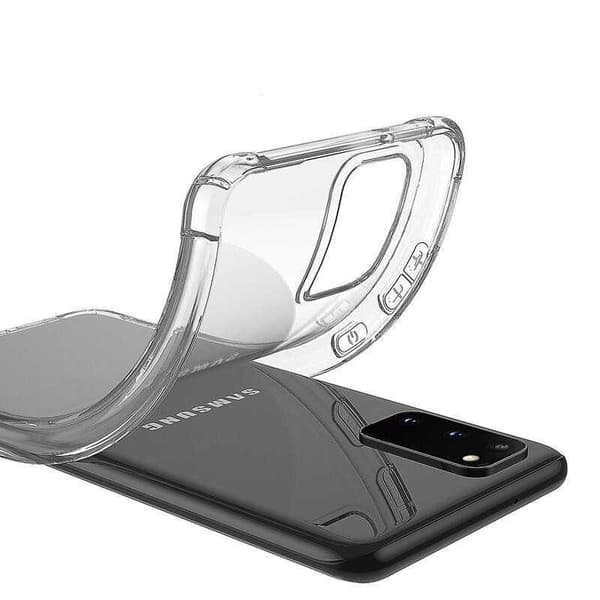 Samsung A41 iskuja vaimentava silikonikotelo Shockr Transparent