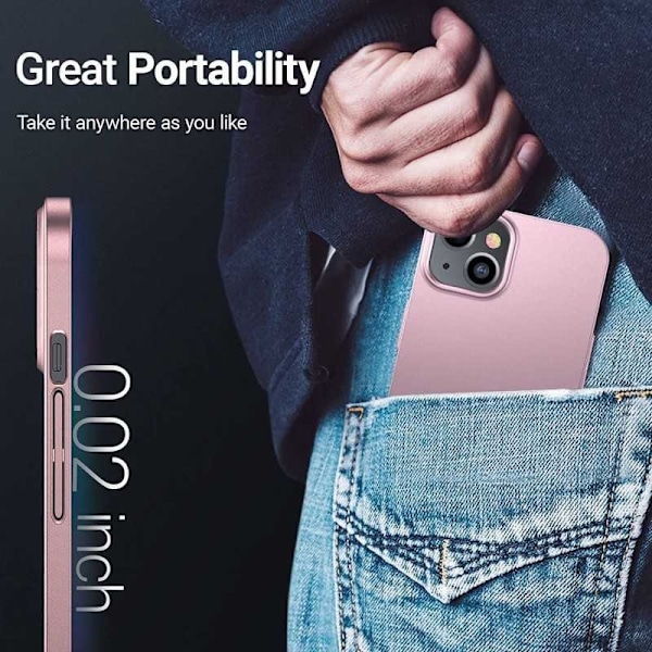 iPhone 13 Ultratunt Lätt Skal Basic V2 Rosenguld Rosa guld