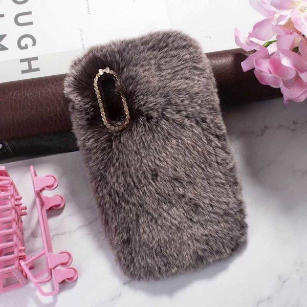 Samsung A7 2018 Cuddly & Fluffy Cover Fluff Black