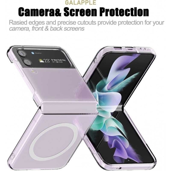 Samsung Z Flip 4 Transparent stødabsorberende cover MagSafe-kompatibel Transparent