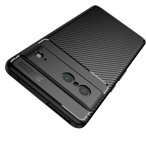 Pixel 7A stødsikkert slankt cover FullCarbon V4 Black