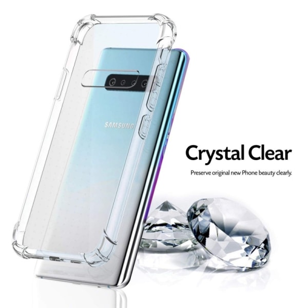 Samsung S10 Plus Stöttåligt Skal med Förstärkta Hörn (SM-G975F) Transparent