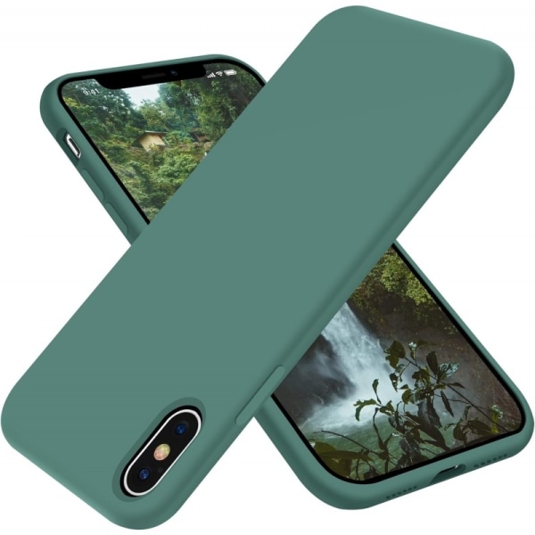 Gummibelagt stilfuldt cover 3in1 iPhone X / XS - Grøn
