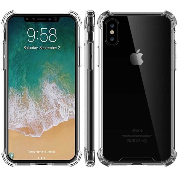 iPhone X Iskunvaimennus Silikoni Shell Shockr Transparent