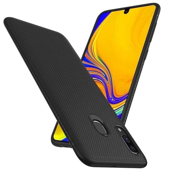 Samsung A40 iskunkestävä suojus FullCarbon V3 Black