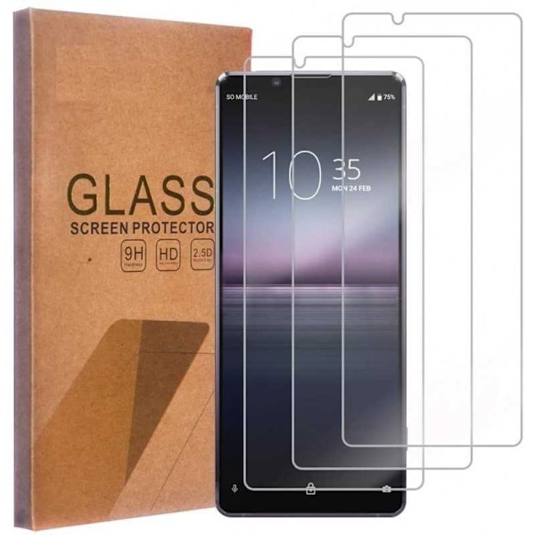 2-PACK Xperia 1 III Härdat glas 0.26mm 2.5D 9H Transparent