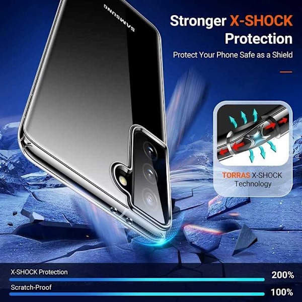Samsung S22 Plus stødabsorberende silikonecover Enkelt Transparent