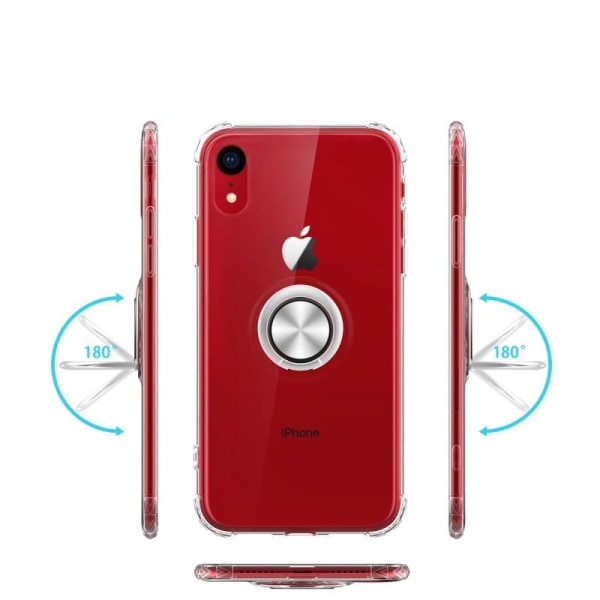 iPhone XR stødsikkert cover med ringholder frisk Transparent