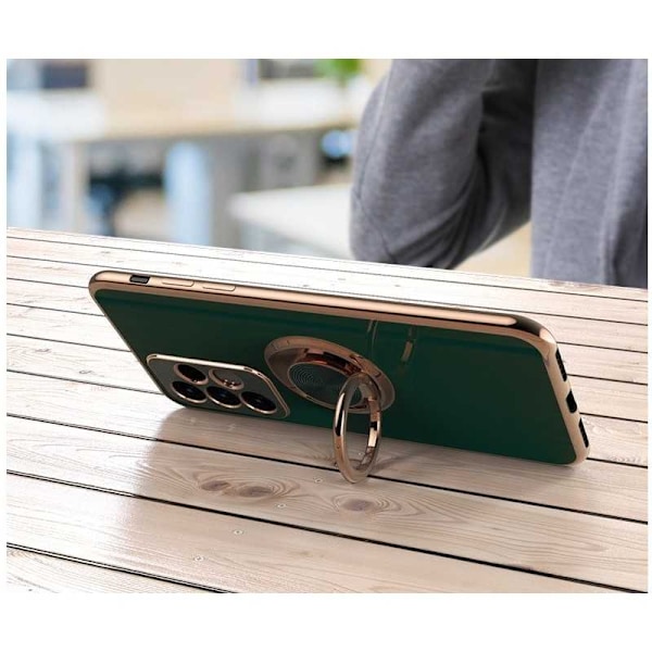 Samsung A32 5G Elegant & stødsikkert cover med ringholder fejlfri Svart