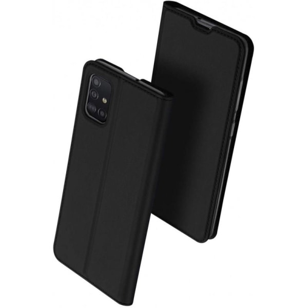 Samsung Galaxy A51 Flip Case Skin Pro med kortrum Black