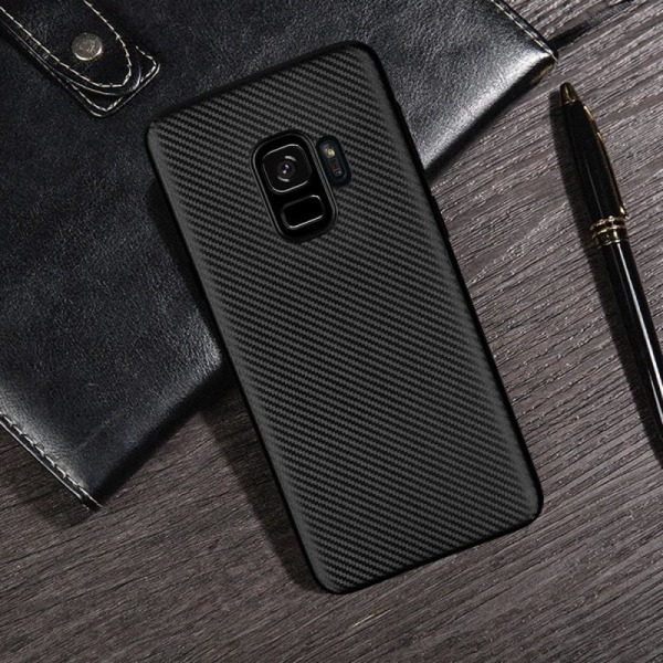 Samsung Galaxy S9 Stöttåligt Skal FullCarbon V2 Svart