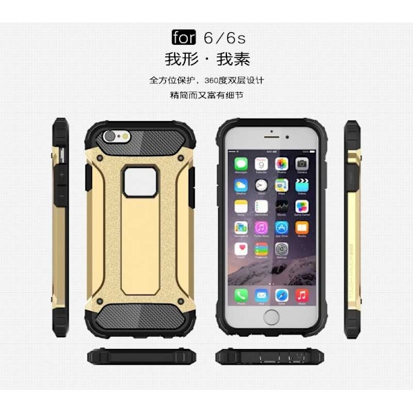 iPhone 6S Plus Shockproof Shell SlimArmor Svart