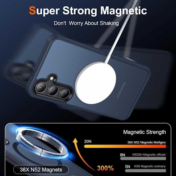 Samsung S24 Plus Stötdämpande Skal MagSafe-Kompatibelt V2 - Blå