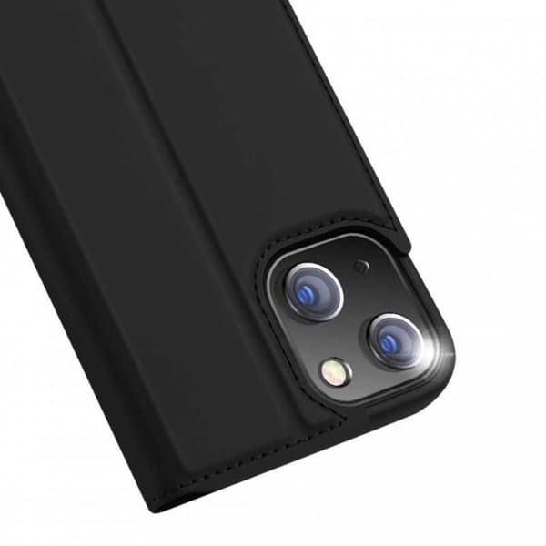iPhone 14 Max läppäkotelo Smooth Card -lokero Black