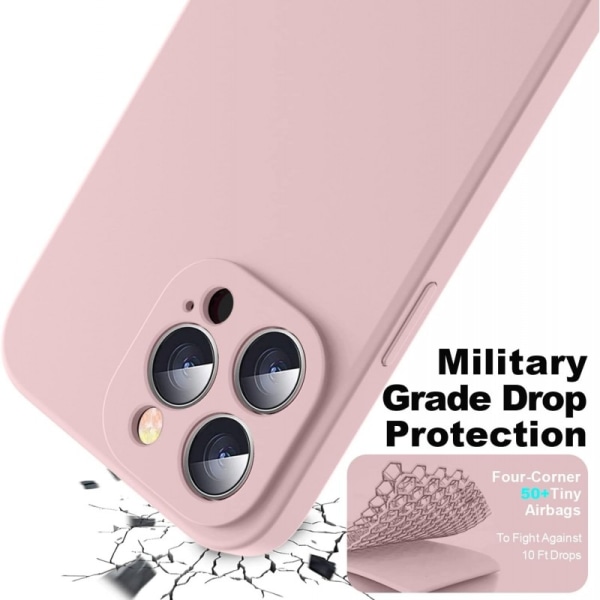 iPhone 15 Pro Gummieret mat Pink Shell Liquid - Pink