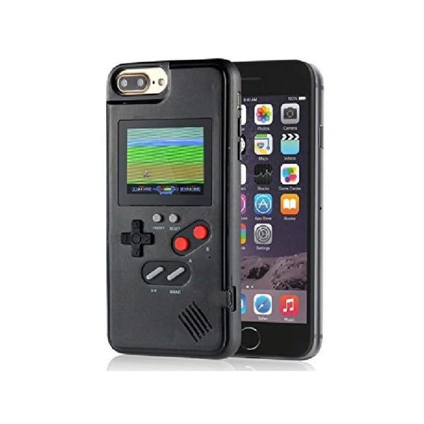 iPhone 8 Klassisk Gameboy Case Farveskærm | 36 Små spil Black