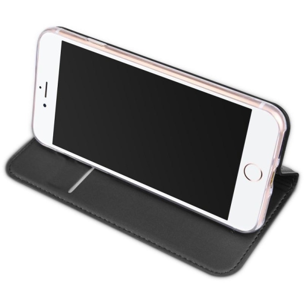 iPhone SE (2020 & 2022) Eksklusiv Flip Case Smooth-kortspor Black