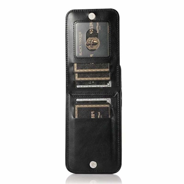 iPhone 13 Mobil Cover Kortholder 6-SLOT Retro V3 Brun